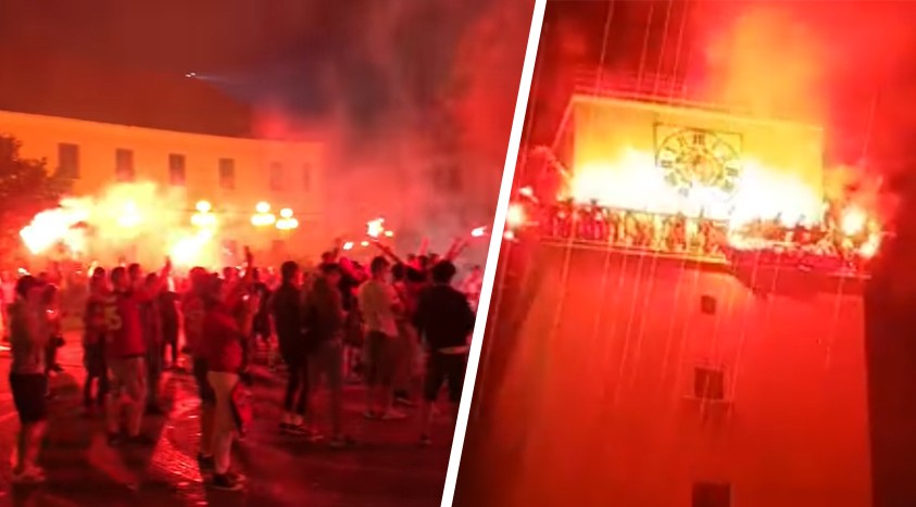 Epické oslavy fanúšikov Trnavy v meste. Horelo doslova celé námestie! (VIDEO)