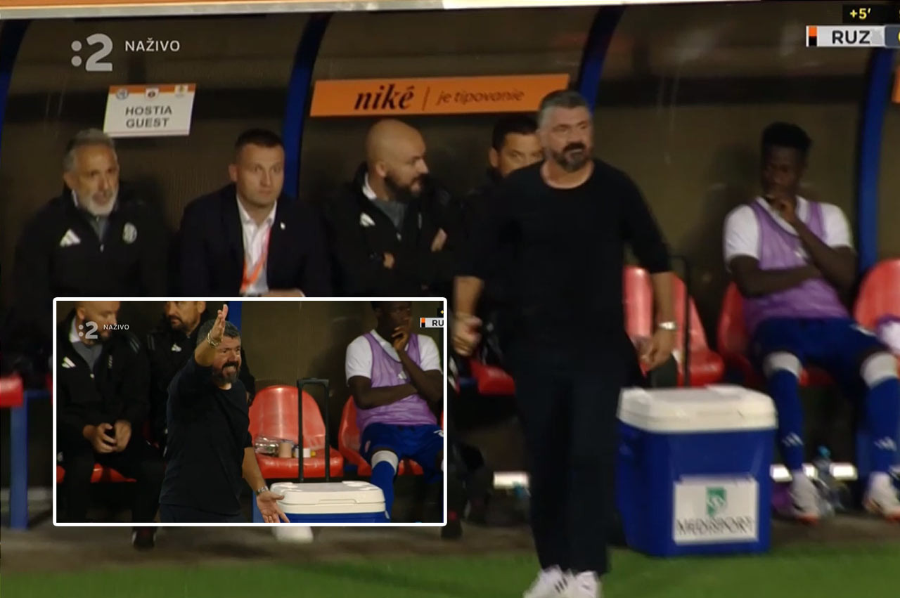 VIDEO: Gennaro Gattuso rozkopal prenosnú chladničku na štadióne v Ružomberku