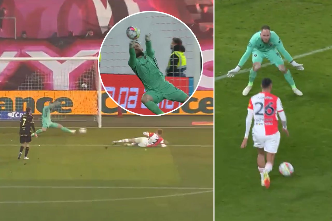 VIDEO: Hráči Slavie Praha boli zúfalí z Dominika Holeca. Slovenský brankár predviedol aj superzákrok