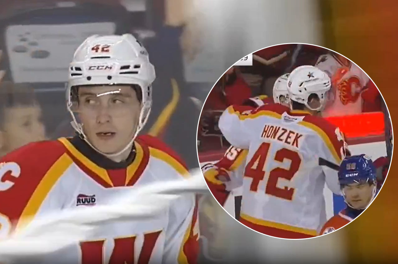 VIDEO: Samuel Honzek skóroval hneď vo svojom prvom zápase na farme Calgary Flames