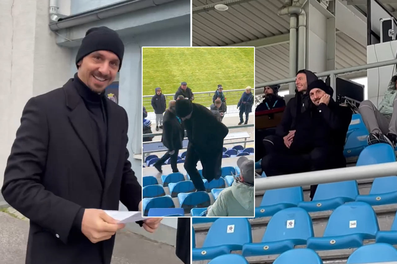 VIDEO: Zlatan Ibrahimovič v Senci na zápase Slovana Bratislava U19 proti AC Milánu U19