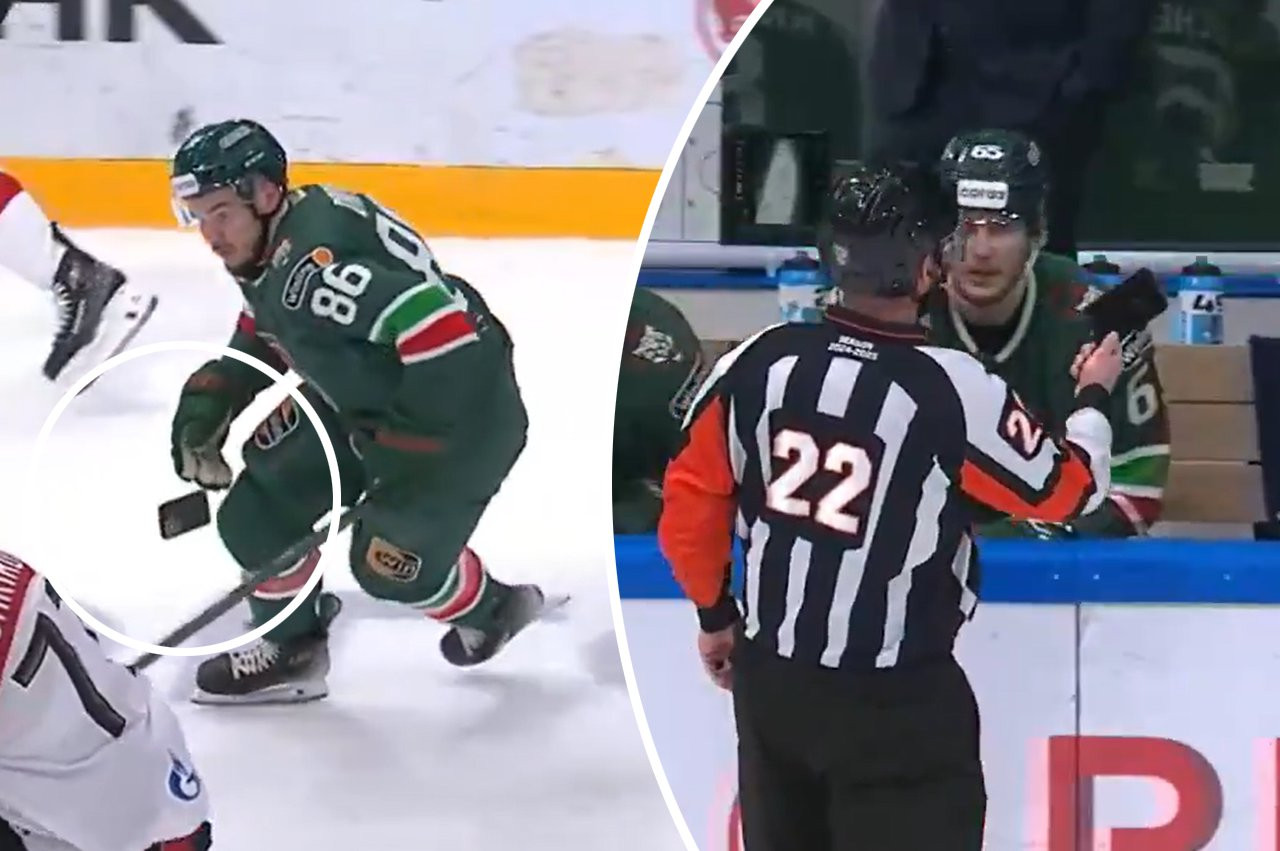 VIDEO: Totálny bizár z KHL. Ruskému útočníkovi vypadol na ľade počas zápasu telefón