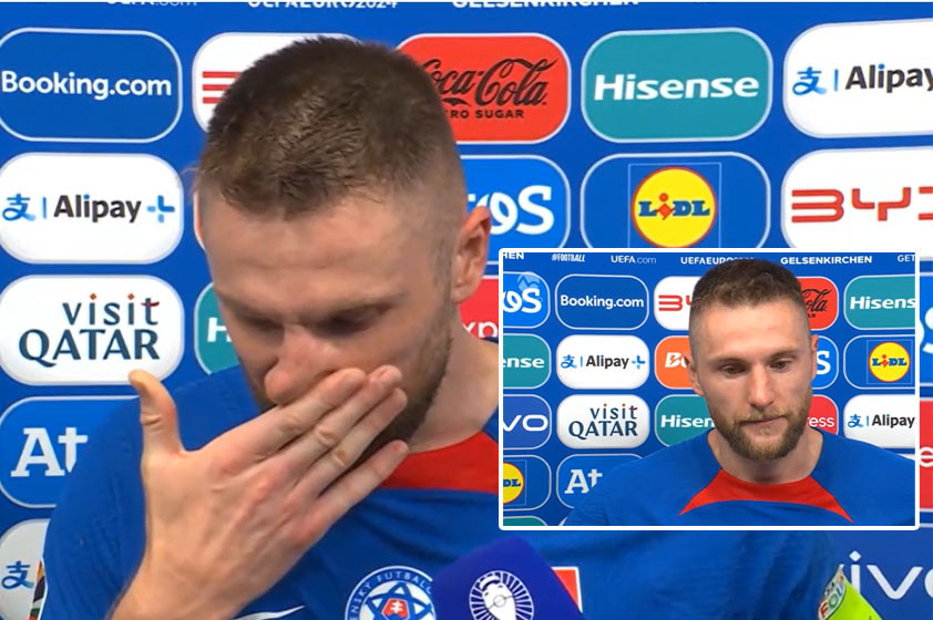 Milan Škriniar so slzami v očiach: Dokázali sme, že Slovensko patrí na futbalovú mapu