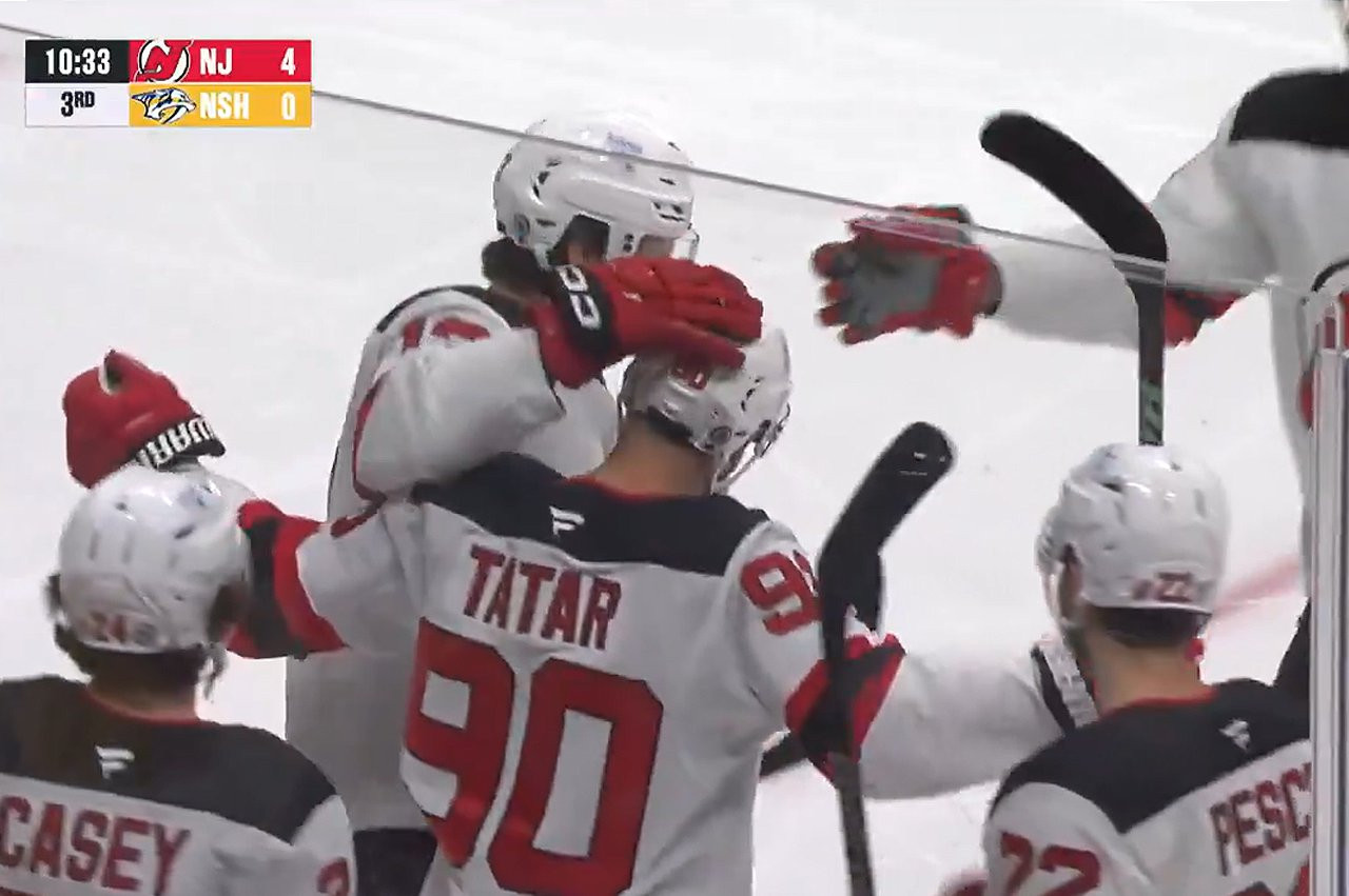 VIDEO: Tomáš Tatar gólom spečatil triumf New Jersey Devils nad Nashvillom Predators