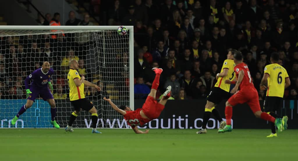 Gól roka v Premier League: Futbalista Liverpoolu Emre Can a jeho dnešné famózne nožničky proti Watfordu! (VIDEO)