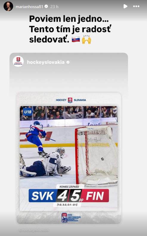 Marián Hossa na Instagrame