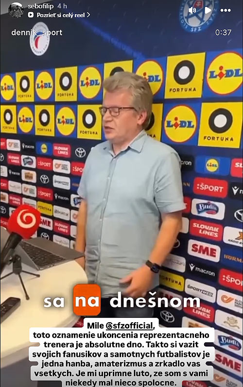 Filip Šebo skritizoval SFZ