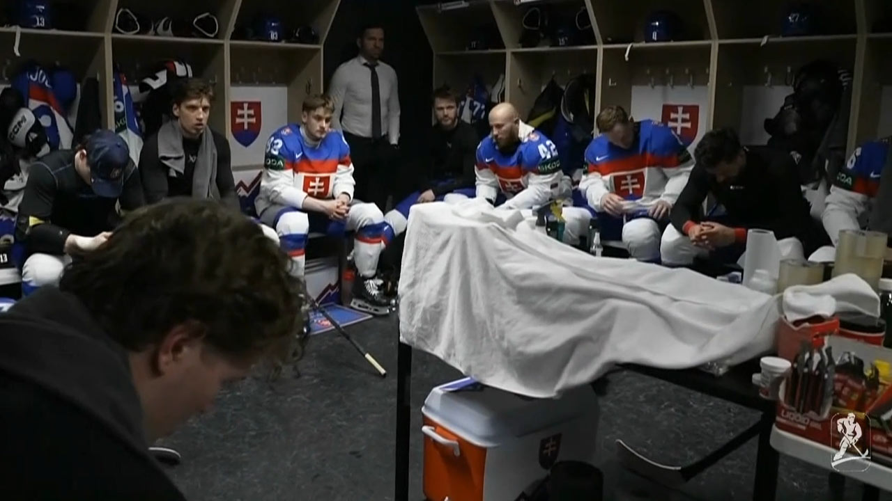 Šatňa Slovenska na MS v hokeji 2026