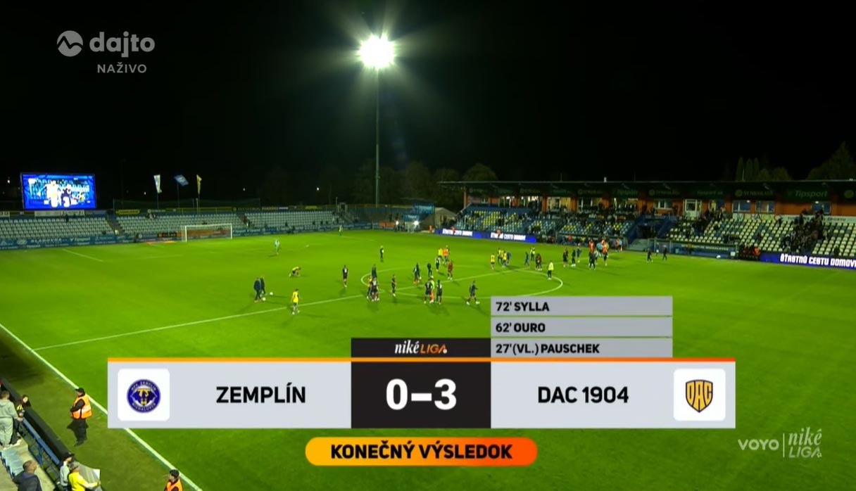 Michalovce - Dunajská Streda 0:3